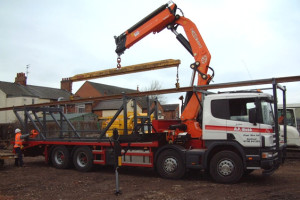 Crane Lorry and Rail Frame